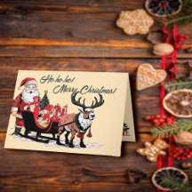 Retro nostalgische kerst Kaart