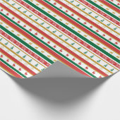 Retro nostolgisch kerstspeelgoed cadeaupapier (Hoek)