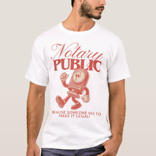 Retro Notaris Publieke Grappige Notaris Humor T-shirt