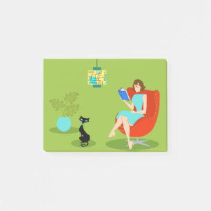 Retro Nota's van de Post-it van de Vrouw van de Post-it® Notes