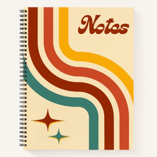 Retro Notes Spiral Notebook Notitieboek (Voorkant)
