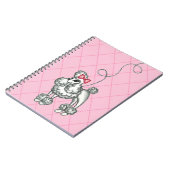 Retro Notitieboek Franse roze poodle School class (Linkerzijde)