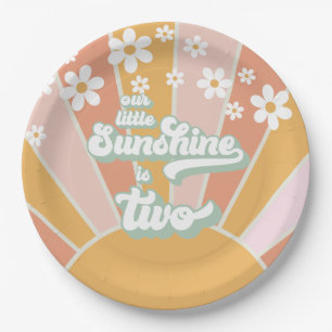Retro Notre Soleil est deux assiettes en papier bo