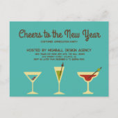 Retro Nouvel An Soirée Invitation d'affaires (Devant)