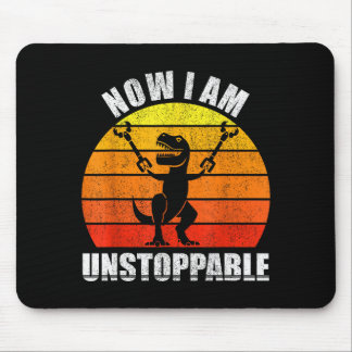 Retro Nu Ben Ik Onstuitbaar T-shirt Grappige T-rex Muismat
