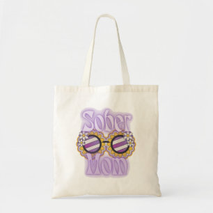 Retro nuchter tote bag