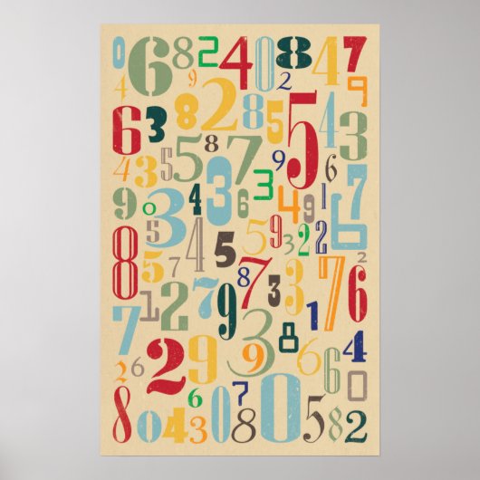 Retro Numbers - Math Posters (Devant)