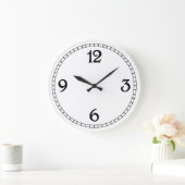 Retro nummers zwart witte wandklok grote klok (Huis)