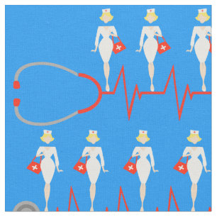 Retro Nurse Fabric Stof