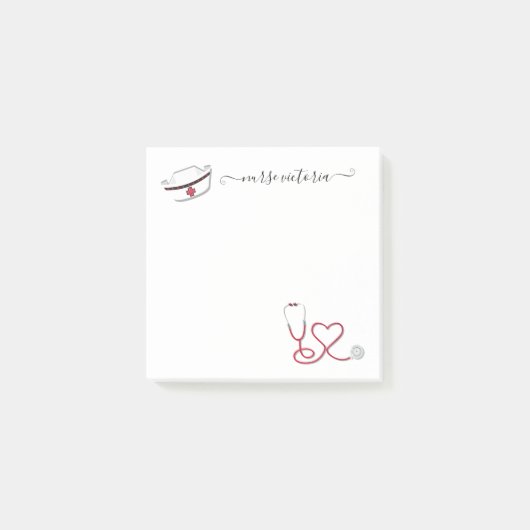 Retro Nurse Medical Post-it Notes (Voorkant)