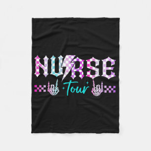 Retro Nurse Tour Enkele dagen in Rock It Way Nurse Fleece Deken