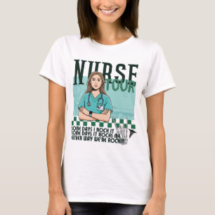 Retro Nurse Tour, Trendy Nurse Life, coole verplee T-shirt