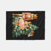 Retro Nutcracker Ballet Nk Christmas Xmas Vibes Wo Fleece Deken (Voorkant (Horizontaal))