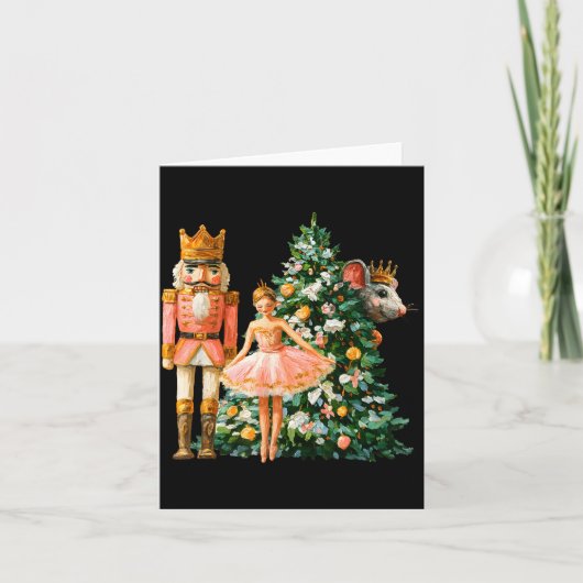 Retro Nutcracker Ballet Nk Christmas Xmas Vibes Wo Kaart (Voorkant)