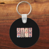 Retro Nutcracker Ballet Nk Christmas Xmas Vibes Wo Sleutelhanger (Voorkant)