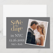 Retro NYC Photo Enregistrer La Carte Date (Devant / Derrière)