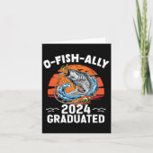 Retro O-fish-ally 2024 afgestudeerd senior Afstude Kaart (Voorkant)