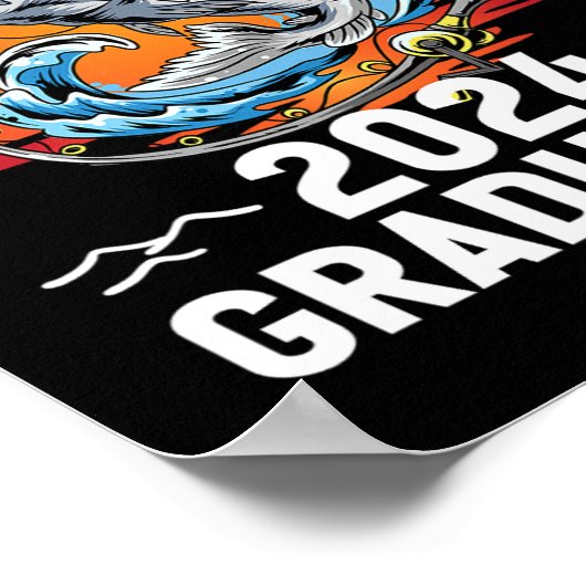 Retro O-fish-ally 2024 afgestudeerd senior Afstude Poster (Hoek)