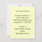 Retro Occupé Maison Nous avons Déplacé Faire-part (Dos)