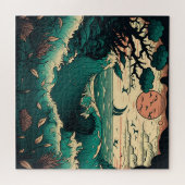 Retro oceaan golven legpuzzel (Horizontaal)