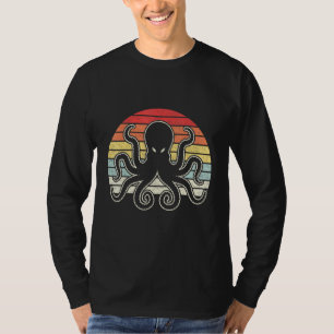 retro octopus kraken oceaan t-shirt