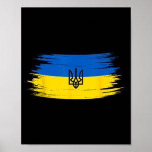 Retro Oekraïne Oekraïense Vlag Trots 12 Poster