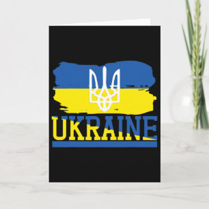 Retro Oekraïne Oekraïense Vlag Trots 3 Kaart