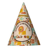 Retro Oerwouden Wild Een Eerste Verjaardag Feesthoedjes (Voorkant)