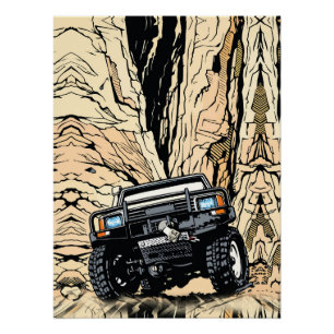 Retro Off-Road Truck Rock Crawl Pop Art Perfect Poster