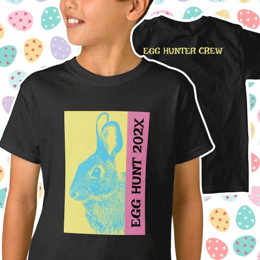  Retro Officiële Egg Hunter Crew Pasen T-shirt