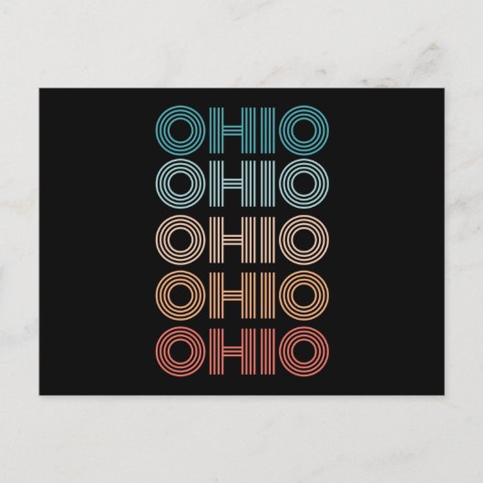 Retro Ohio Vintage Amerikaanse Staten Cadeaus Briefkaart (Voorkant)