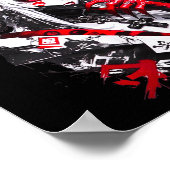 Retro Okami Girl Basic Japan Style Fox Cute Cool M Poster (Hoek)