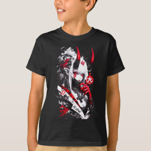 Retro Okami Meisje Basis Japan Stijl Vos Schattig T-shirt