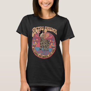 Retro Okapi Enigma Psychedelische Dierkunst T-shirt