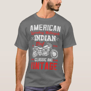 Retro Old Biker American Motorcycle Motocr T-shirt