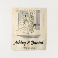 Retro Old Bride and Groom Classic Wedding