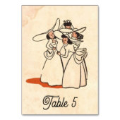  Retro Old Bridesmaids Comic Rustic Wedding Kaart (Achterkant)