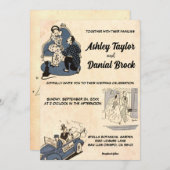 Retro Old Classic Comic Book Style Weddenschap Kaart (Voorkant / Achterkant)