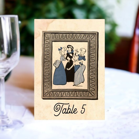 Retro Old Funny 50s Comic Rustic Wedding Kaart