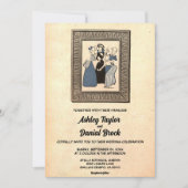 Retro Old Funny Comic Book Rustic Wedding Kaart (Voorkant)