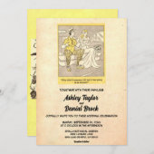  Retro Old Funny Couple Comic Book Wedding Kaart (Voorkant / Achterkant)