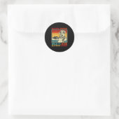 Retro Old Row Smoking Meats And Clapping Cheeks Fu Ronde Sticker (Tas)