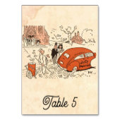 Retro Old Rustic Comic Book 50s Wedding Kaart (Voorkant)