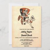 Retro Old Rustic Modern Stylish Wedding Kaart (Voorkant)