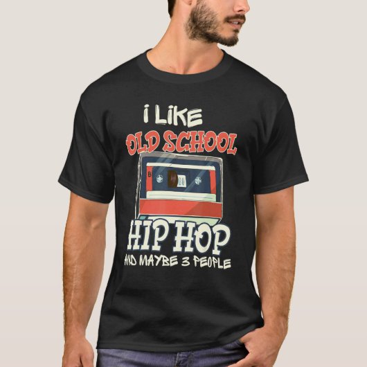 Retro Old School 80s 90s Hip Hop Rap Mixtape Graff T-shirt (Voorkant)