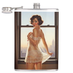 Retro Old School Pin-Up Girl Heupfles