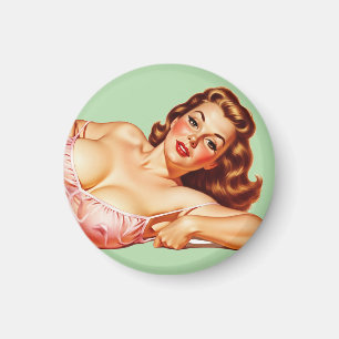 Retro Old School Pin-up meisje Art Magneet