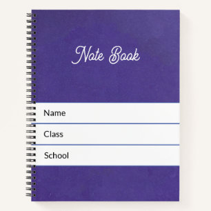  Retro Old School Stationery Blauw Notitieboek