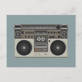 Retro old school Tape deck speler Boogie box Feestdagenkaart