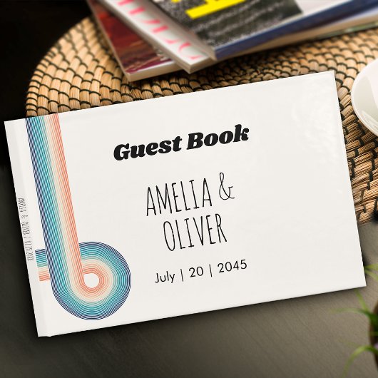 Retro Old Style 70s Wedding Guest Book Gastenboek